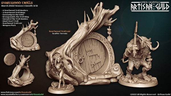 SVartwood Troll Lair 3D-printed model