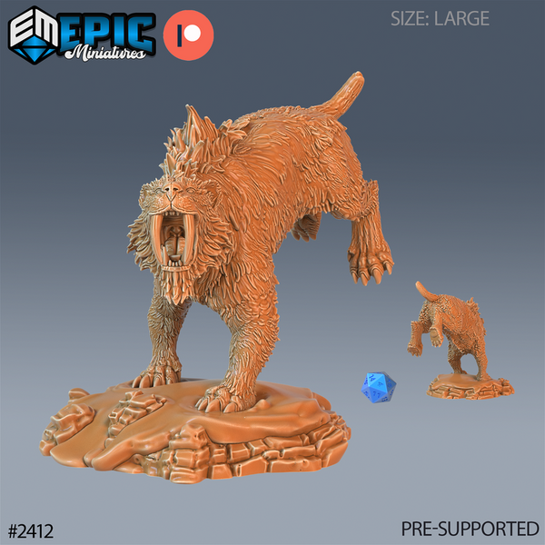 Sabertooth Tiger 3D-printed model