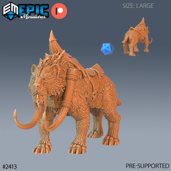 Sabertooth Tiger 3D-printed model