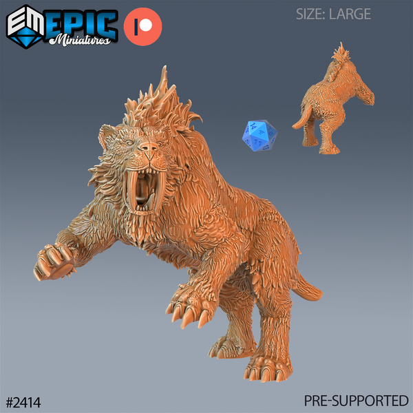 Sabertooth Tiger 3D-printed model