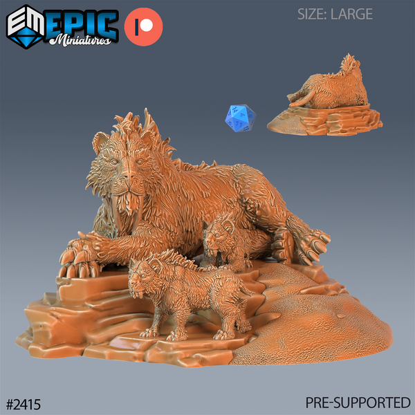 Sabertooth Tiger 3D-printed model