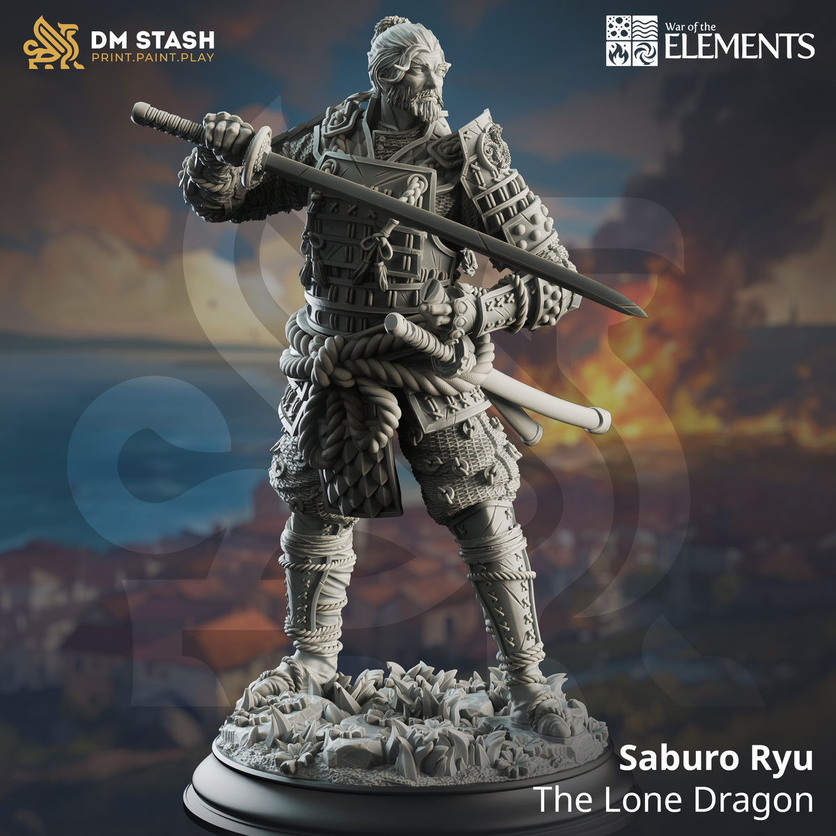 Saburo Ryu The Lone Dragon 3D-printed model