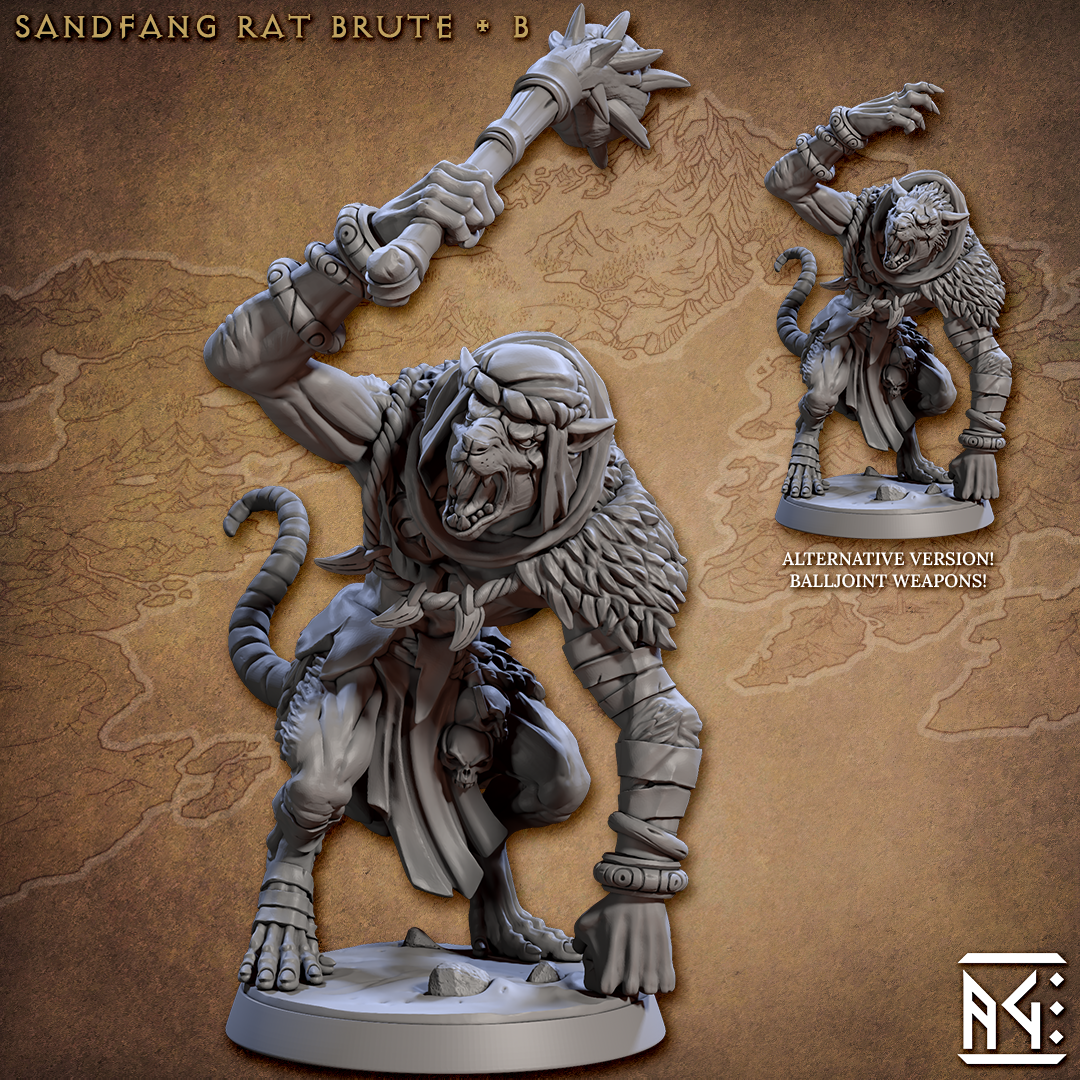 Sandfang Rat Brutes - The Printable Dragon