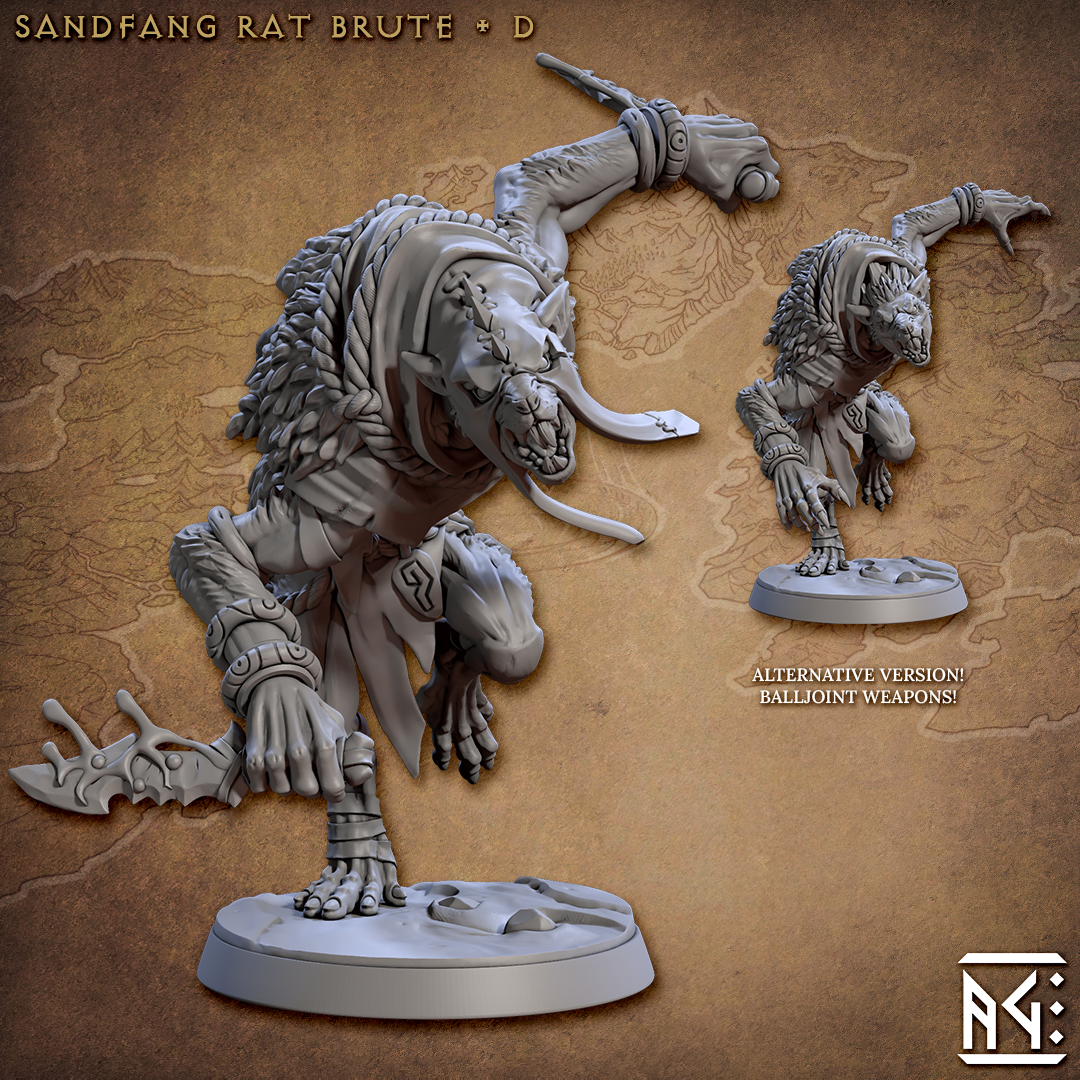 Sandfang Rat Brutes - The Printable Dragon