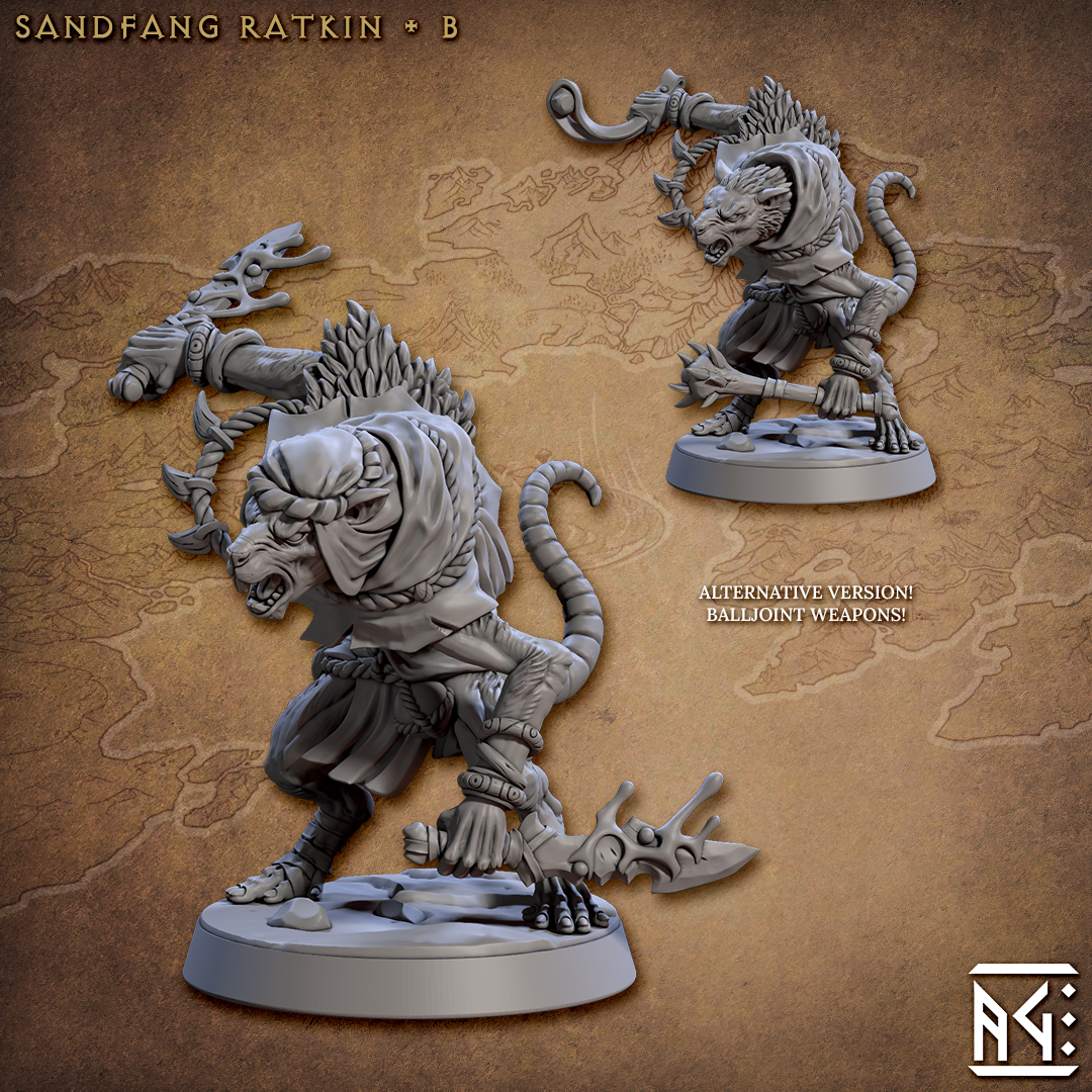 Sandfang Ratkins - The Printable Dragon