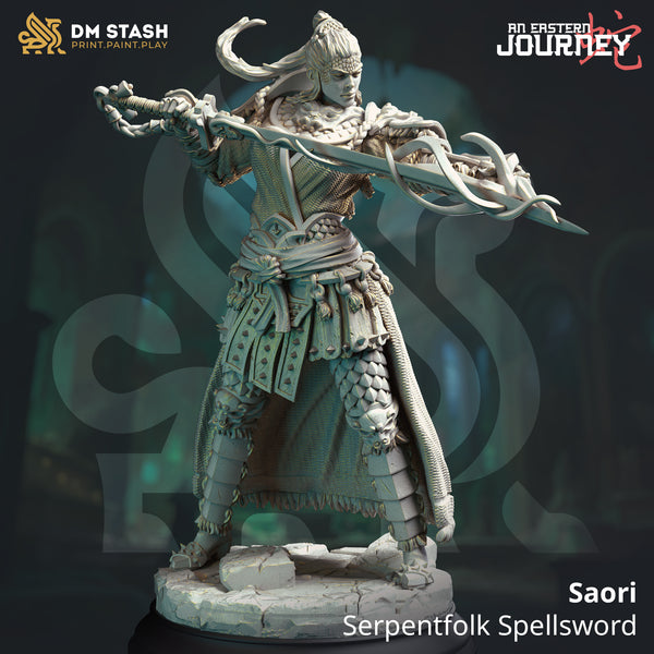 Saori - Serpentfolk Spellsword 3D-printed model