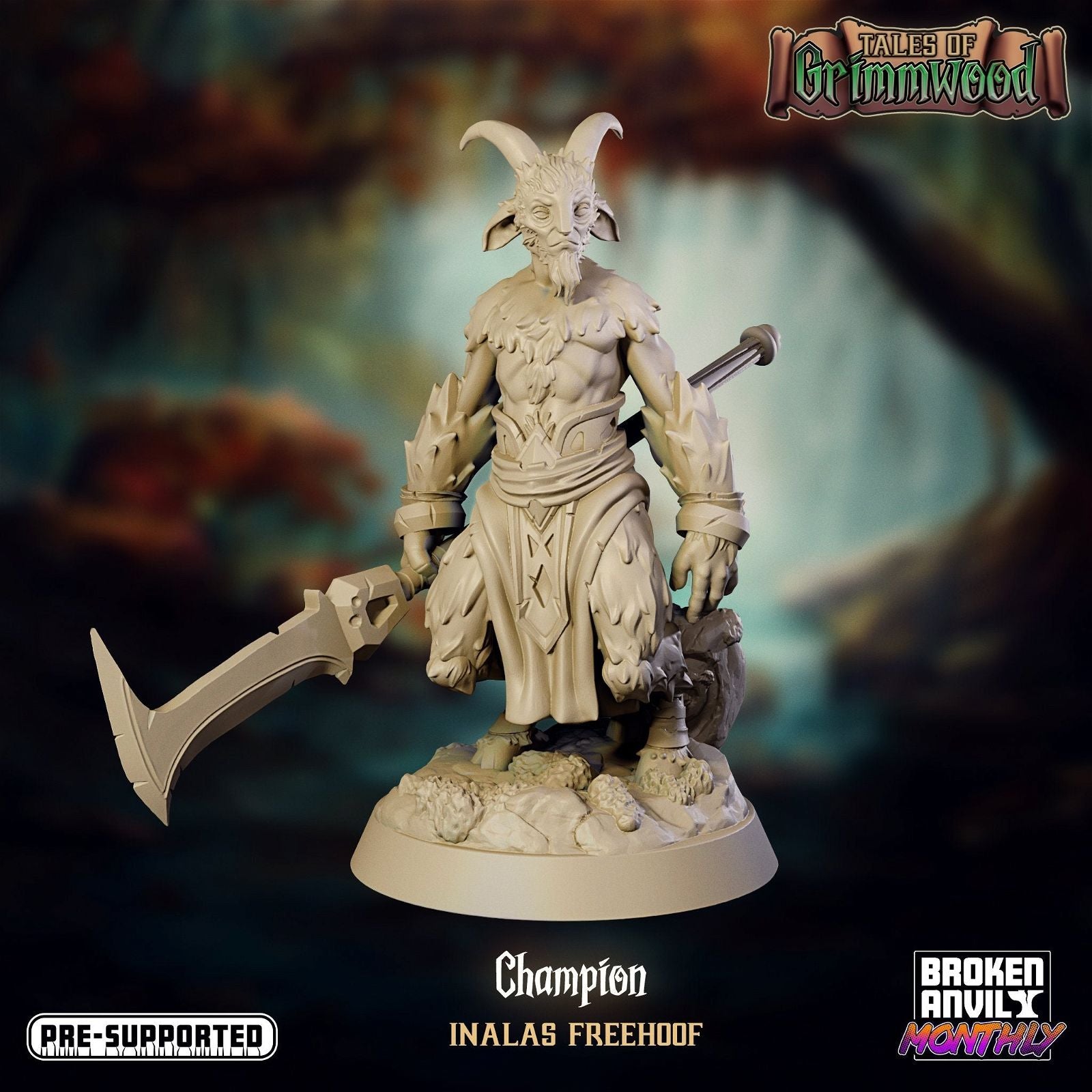 Satyr Champion - The Printable Dragon