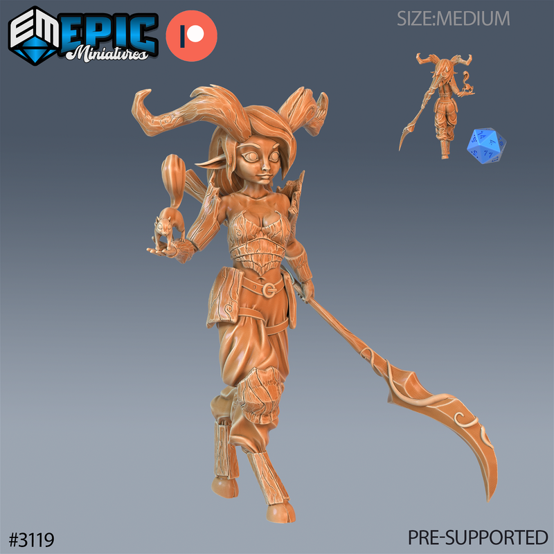 Satyr Girl 3D-printed model