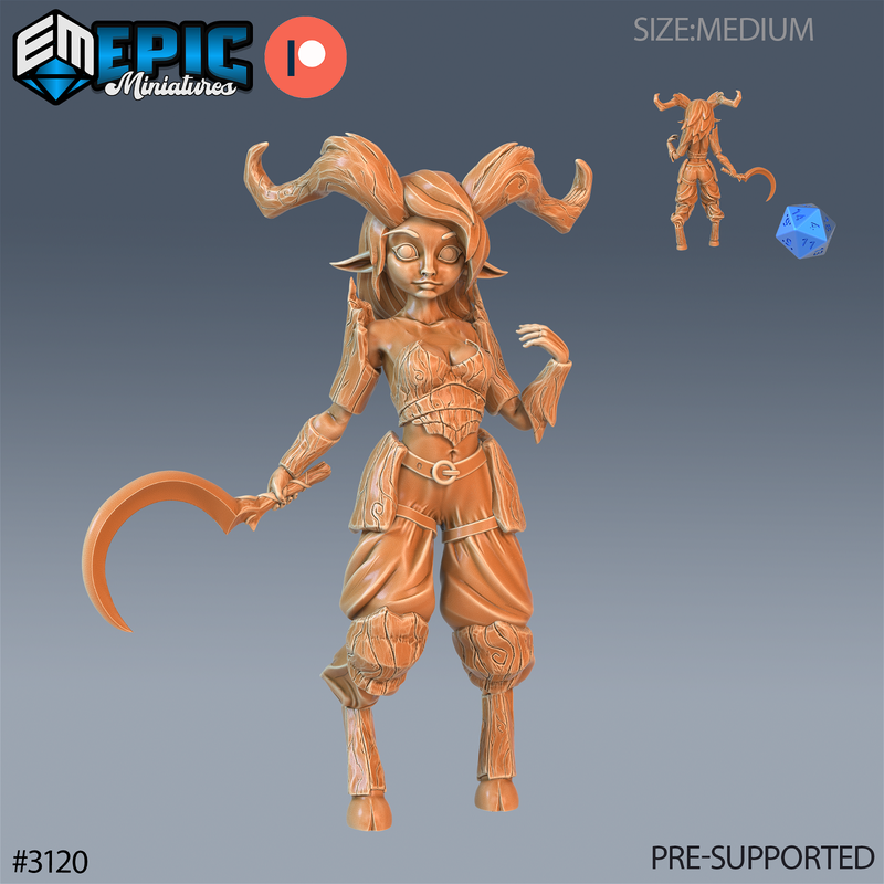 Satyr Girl 3D-printed model