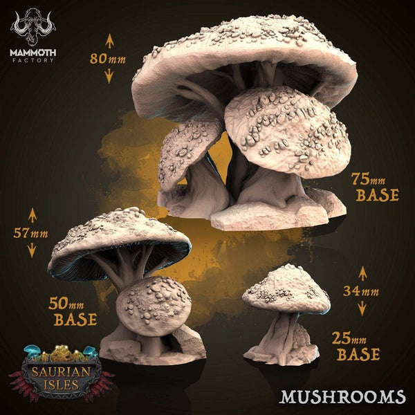Saurian Isles Mushrooms 3D-printed model