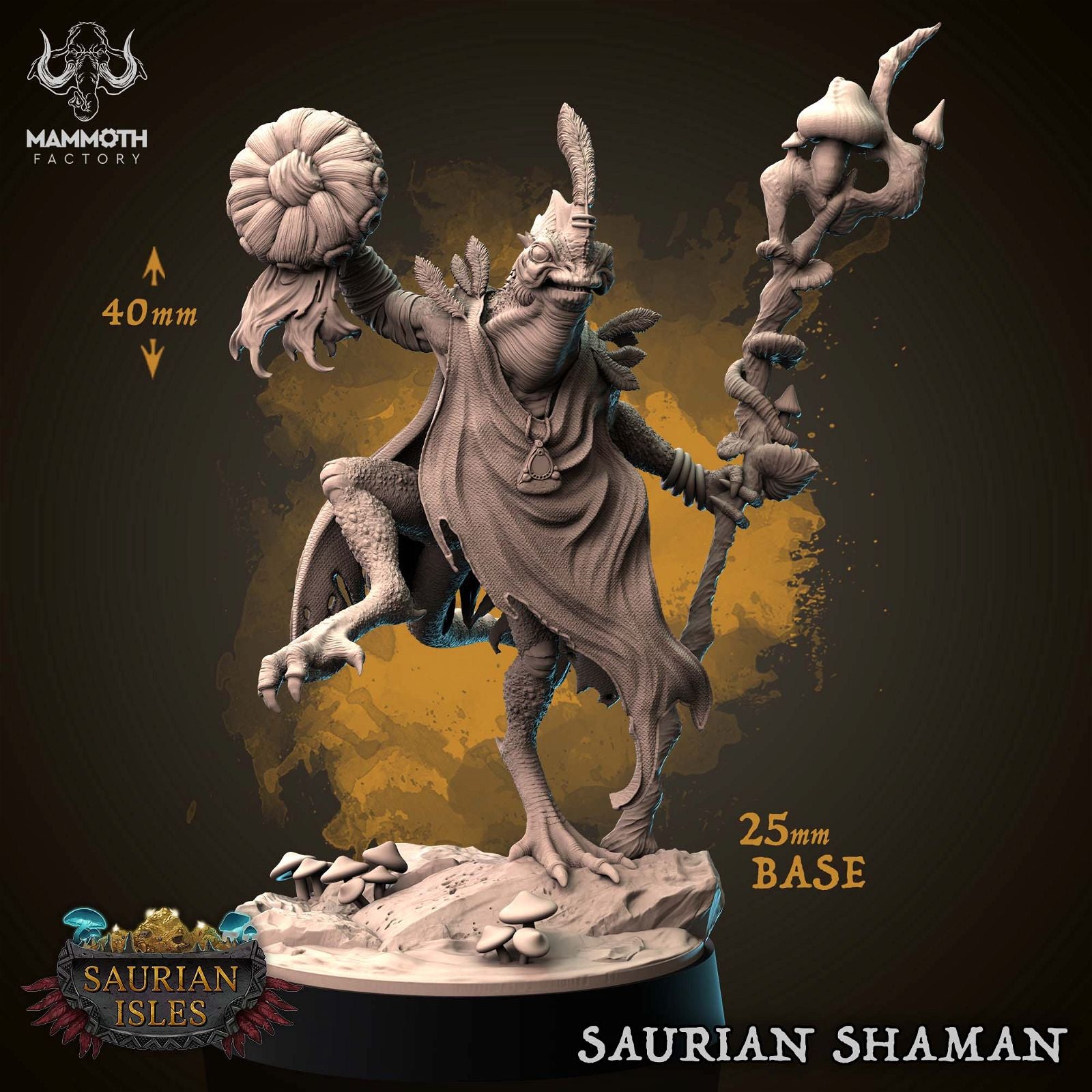 Saurian Shaman - The Printable Dragon