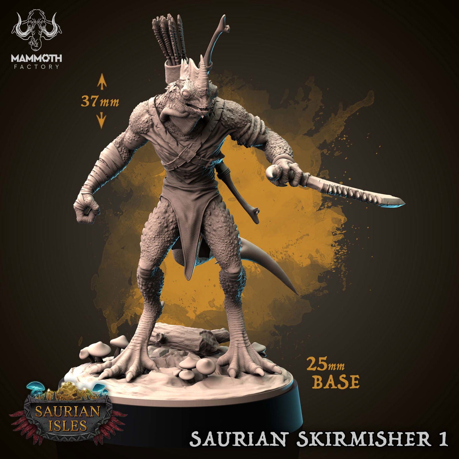 Saurian Skirmisher - The Printable Dragon