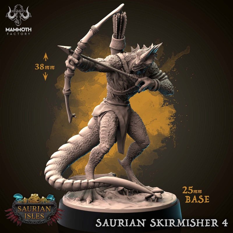 Saurian Skirmisher 3D-printed model