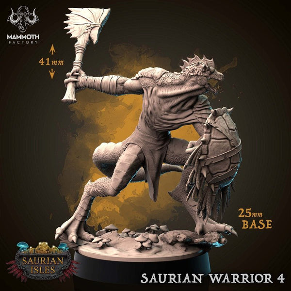 Saurian Warrior 3D-printed model