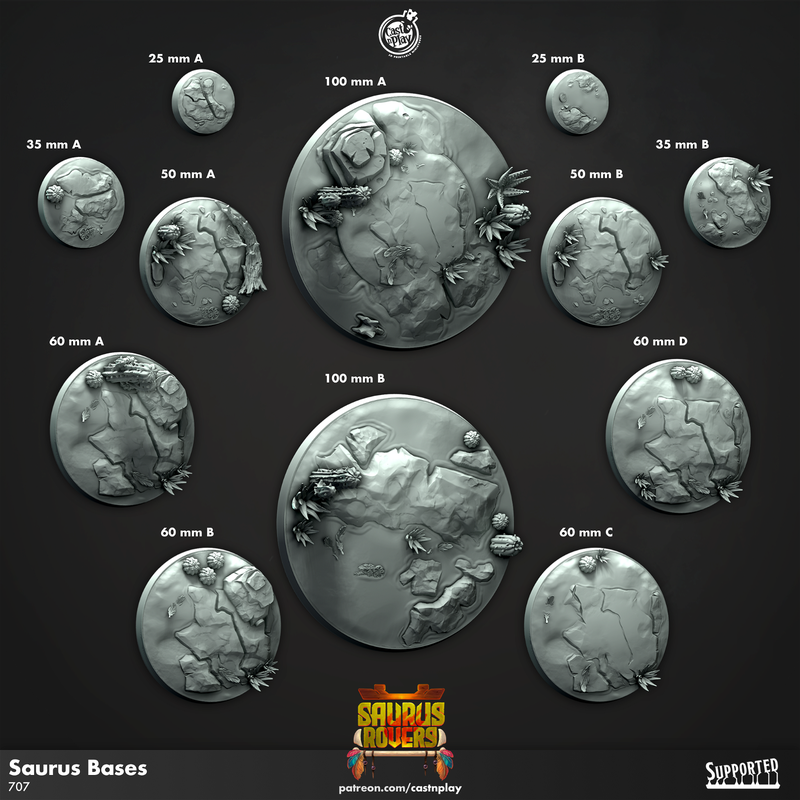 Saurus Bases 3D-printed model