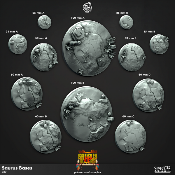 Saurus Bases 3D-printed model