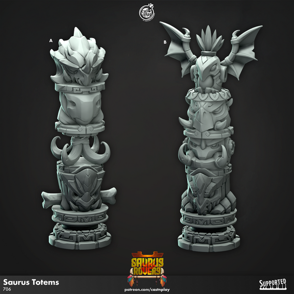 Saurus Totems 3D-printed model