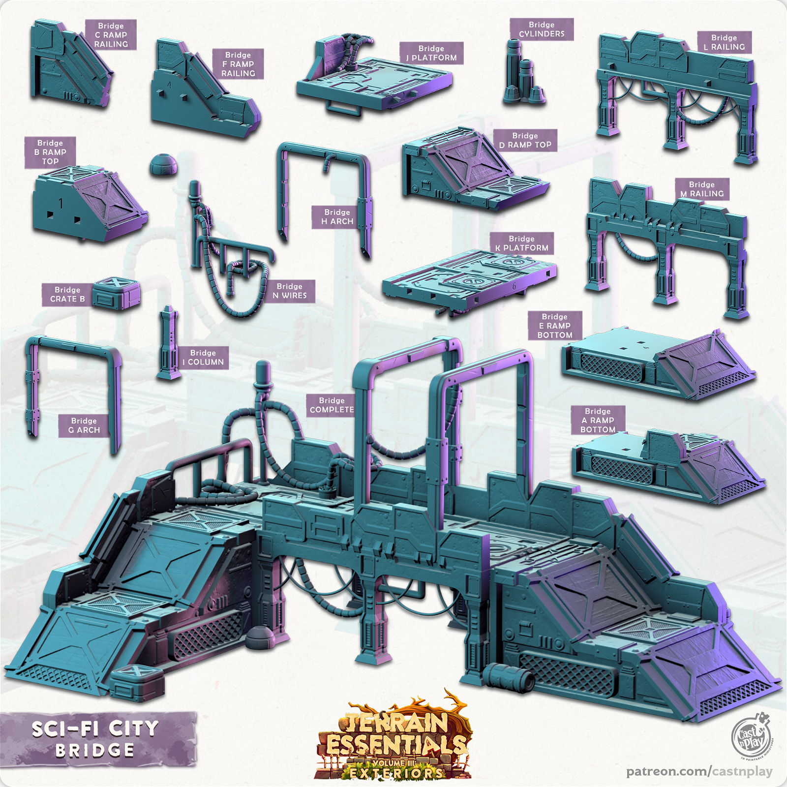 Sci-Fi City Bridge - The Printable Dragon