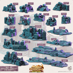 Sci-Fi City Difficult Terrain and Debris - The Printable Dragon