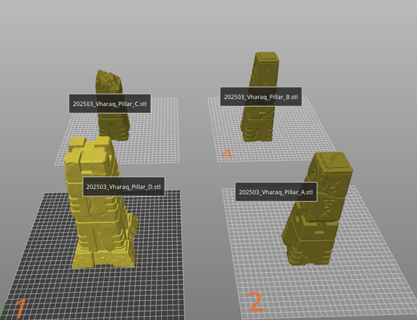 Vharaq Pillars Single 3D-printed model