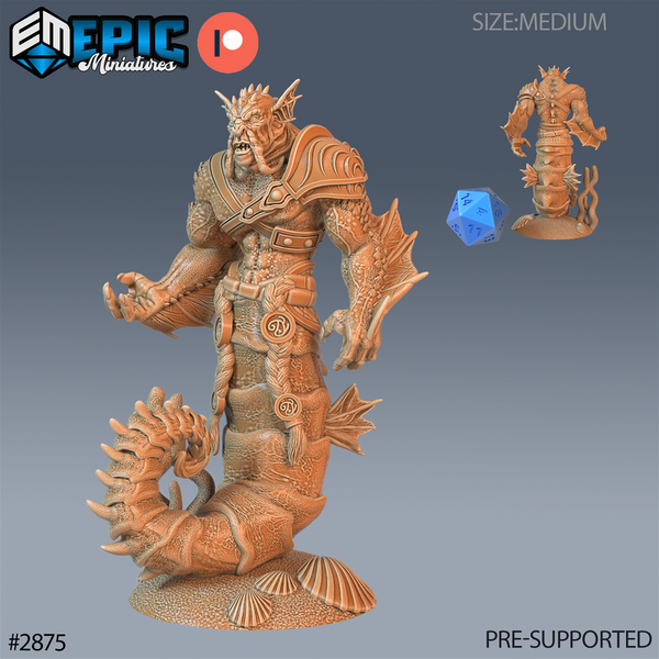 Seahorse Merman 3D-printed model