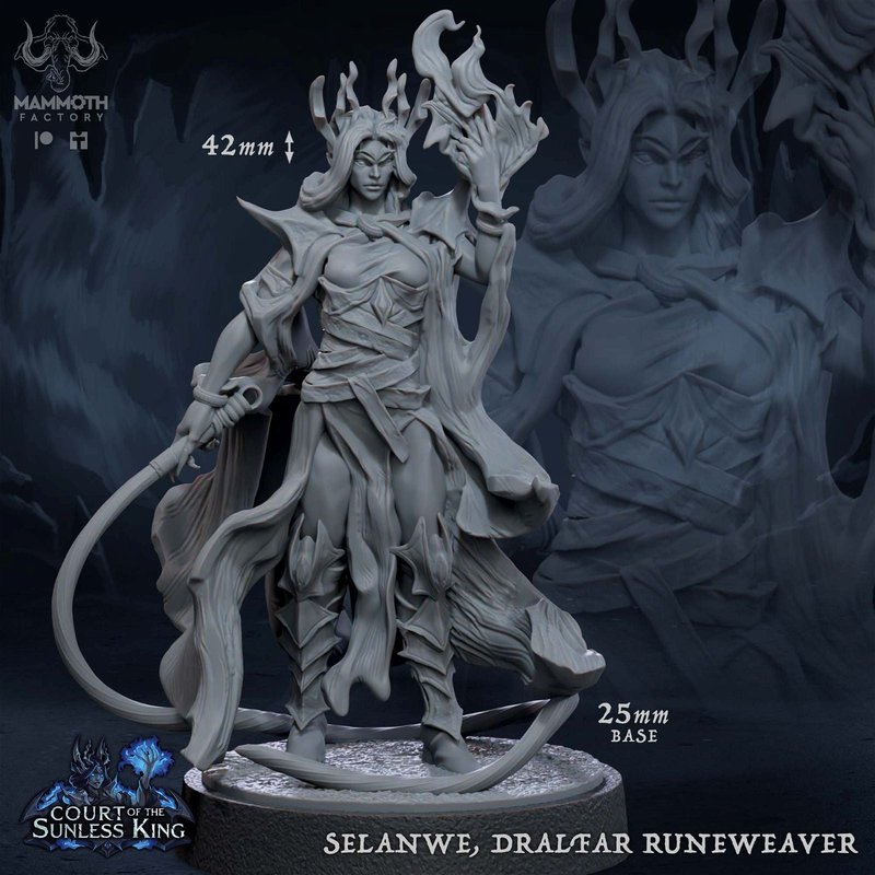 Selanwe Dralfar Runeweaver 3D-printed model
