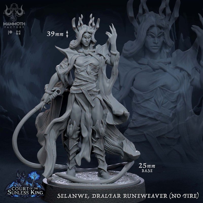 Selanwe Dralfar Runeweaver 3D-printed model