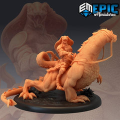 Serpentfolk Lizard Rider 3D-printed model
