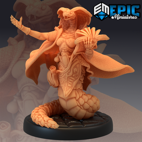 Serpentfolk Mage 3D-printed model