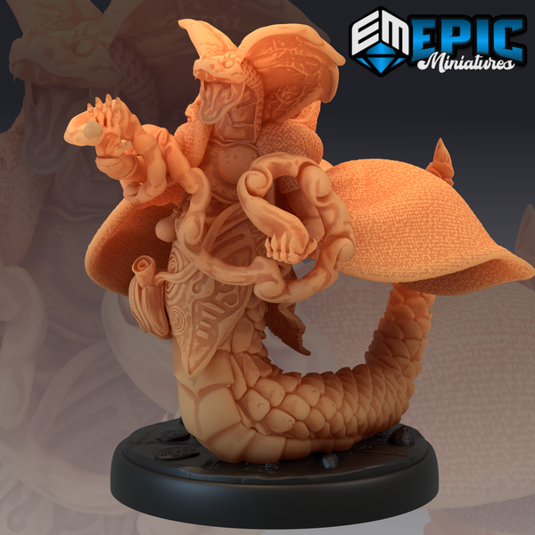Serpentfolk Mage 3D-printed model