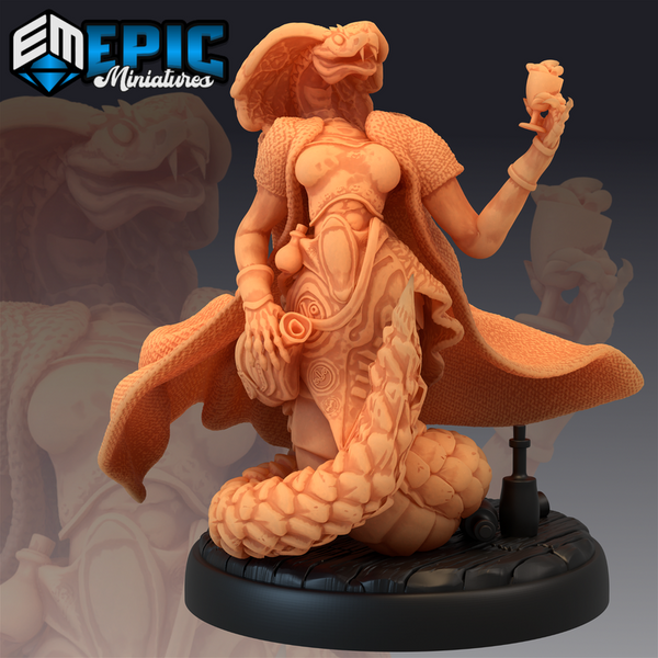 Serpentfolk Mage 3D-printed model