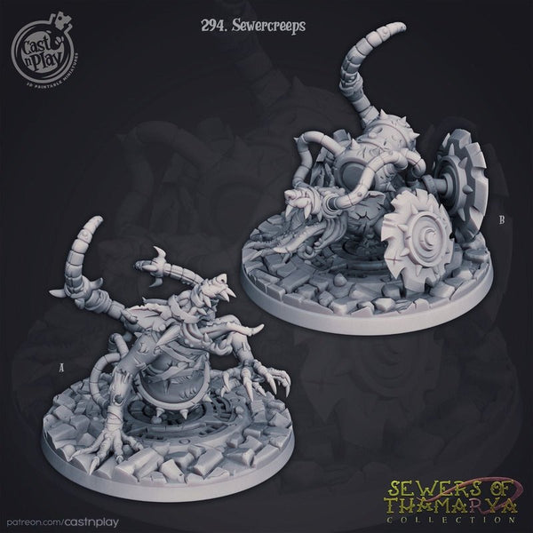 Sewercreeps 3D-printed model