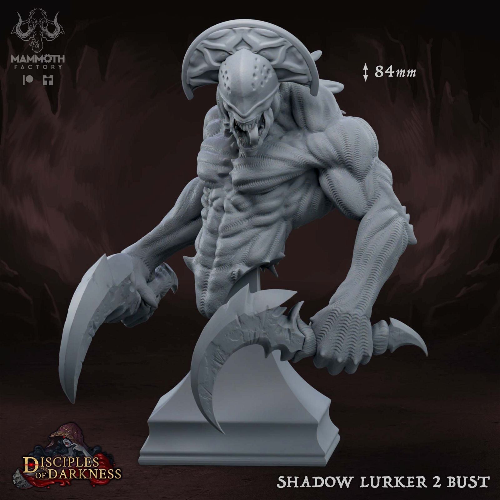 Shadow Lurker 2 Bust - The Printable Dragon