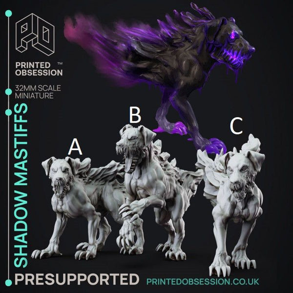 Shadow Mastiffs - The Printable Dragon