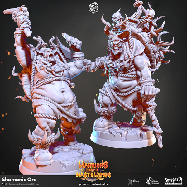 Shamanic Orc 3D-printed model