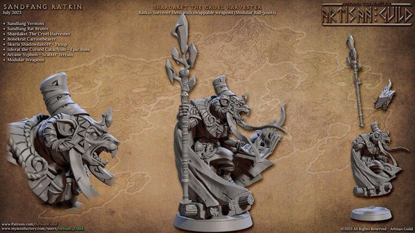 Shardaket 3D-printed model