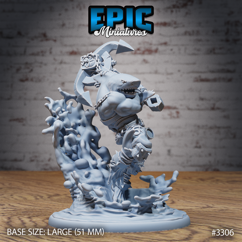 Shark Folk Pirate 3D-printed model