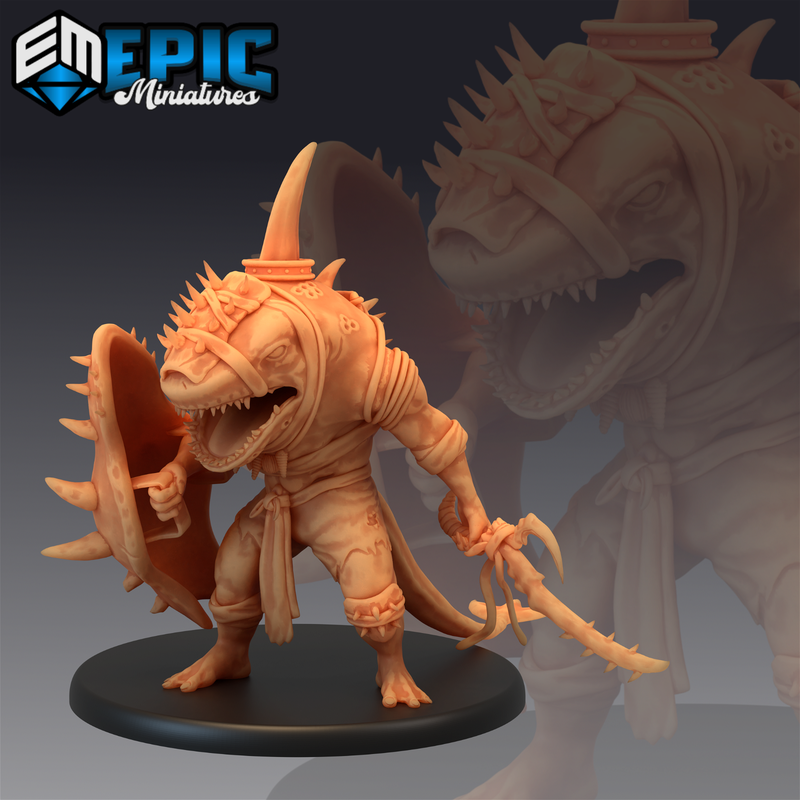 Sharkfolk 3D-printed model