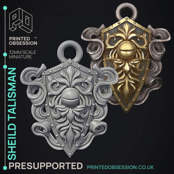 Shield Pendant 3D-printed model