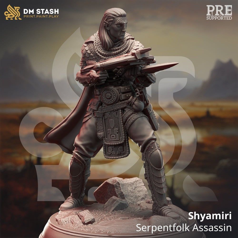 Shyamiri - Serpentfolk Assassin - The Printable Dragon