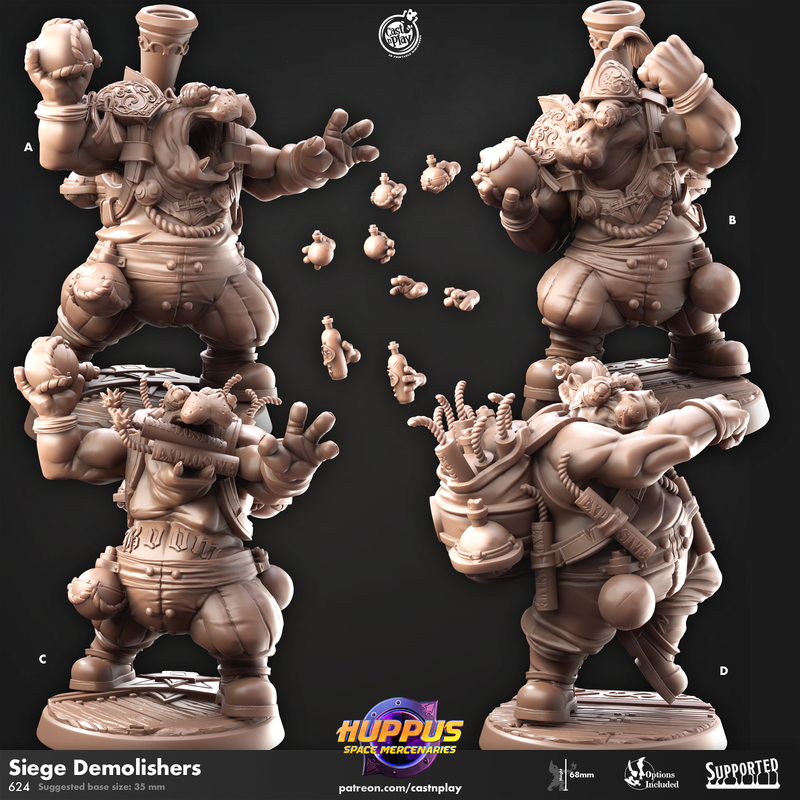 Siege Demolishers 3D-printed model