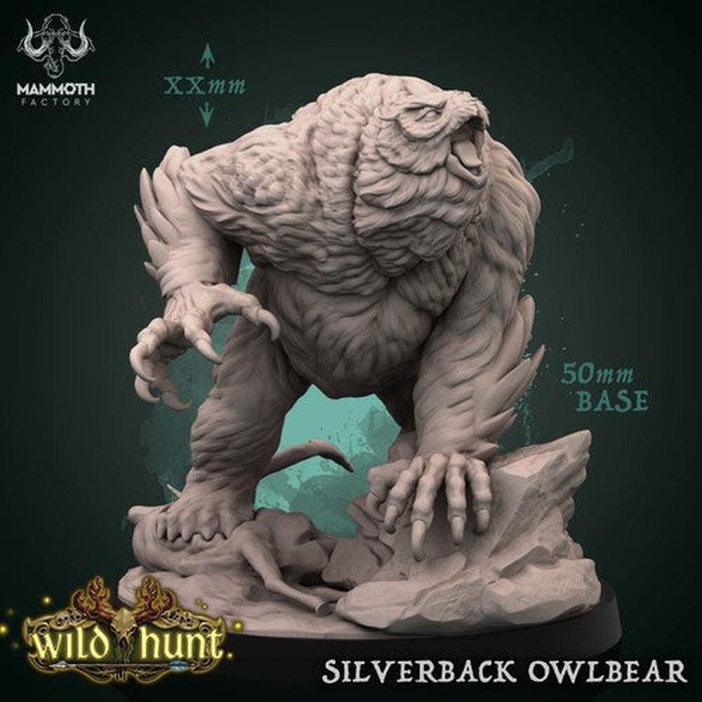 Silverback Owlbear - The Printable Dragon