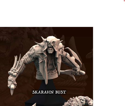 Skarahn Bust 3D-printed model