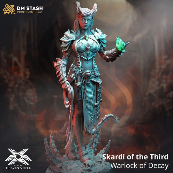 Skardi of the Third - Warlock of Decay 3D-printed model