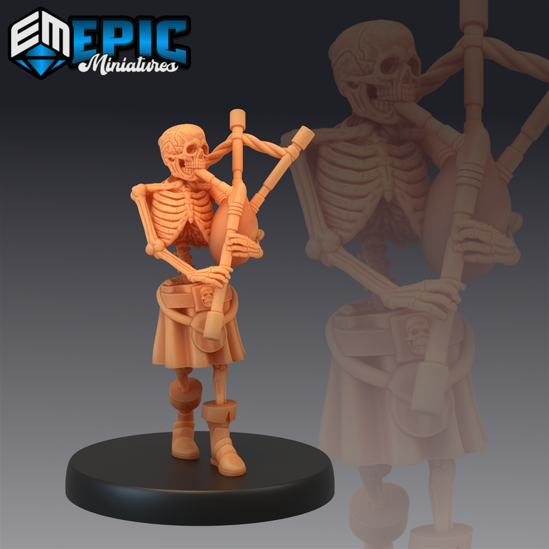 Skeleton Musician 3D-printed model