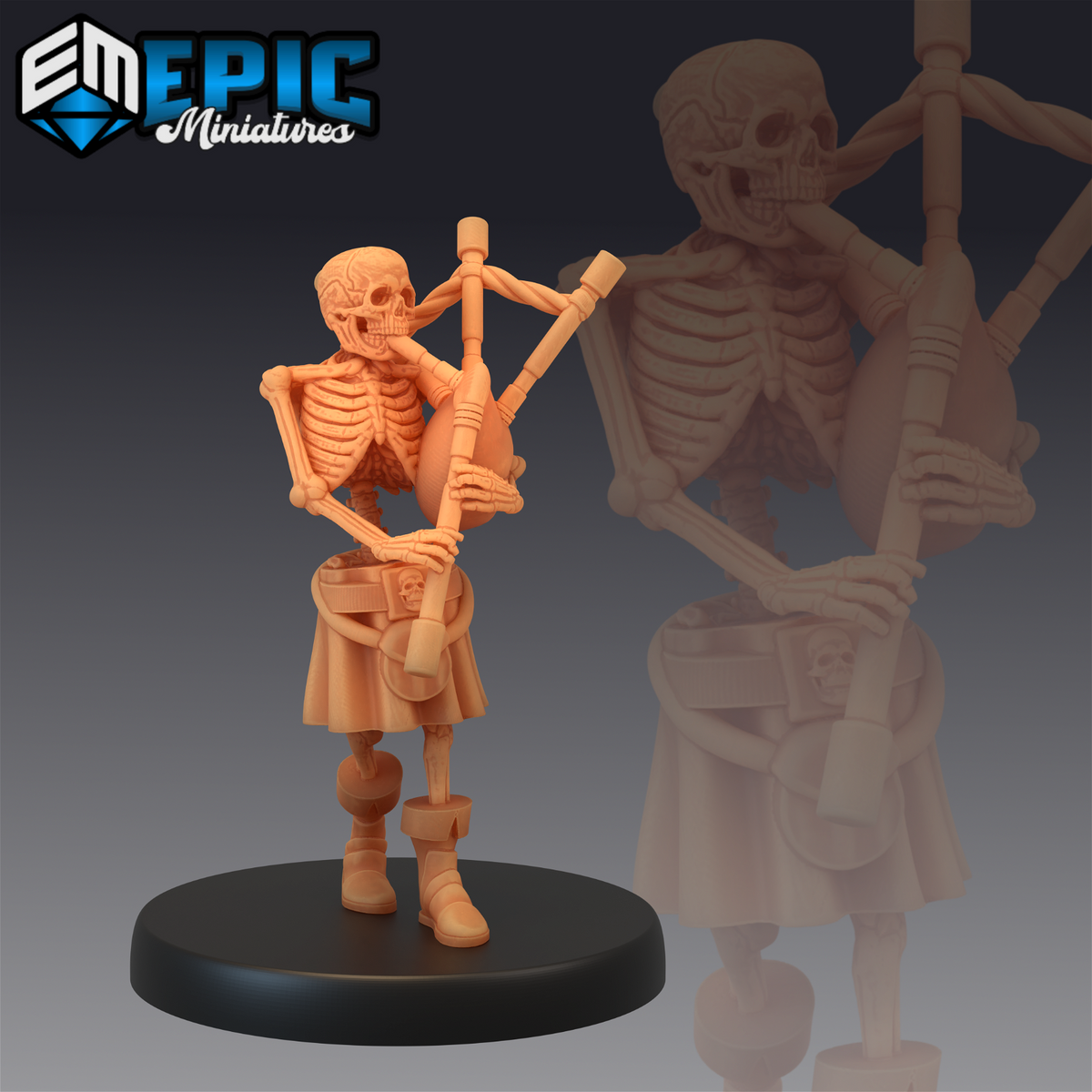 Skeleton Musician - The Printable Dragon