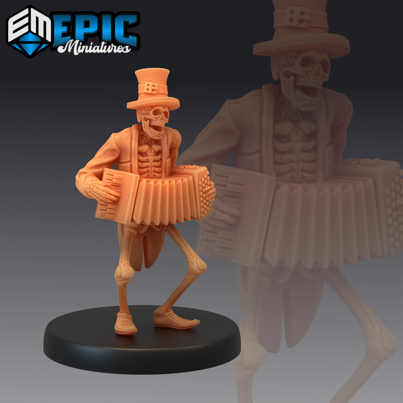 Skeleton Musician 3D-printed model