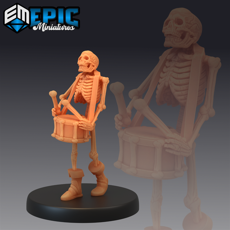 Skeleton Musician 3D-printed model