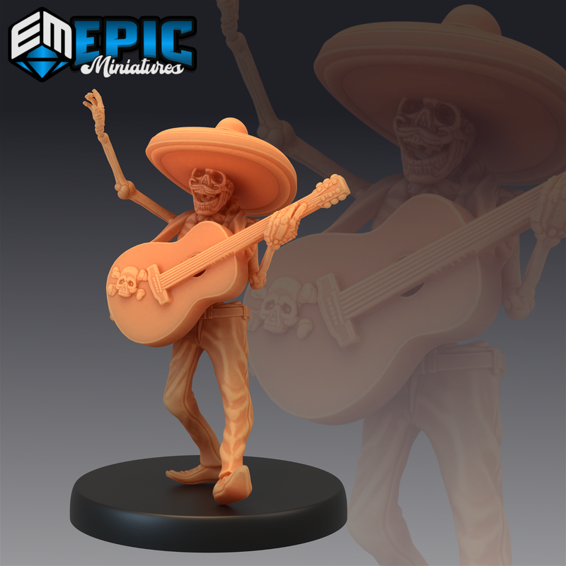 Skeleton Musician 3D-printed model