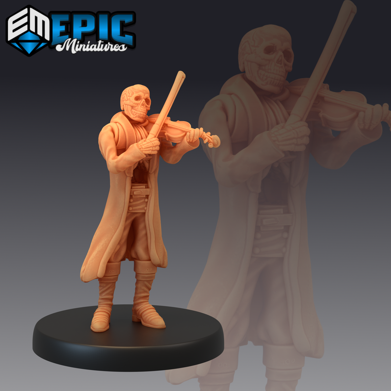 Skeleton Musician 3D-printed model